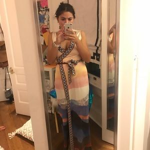 Sunset wrapping maxi